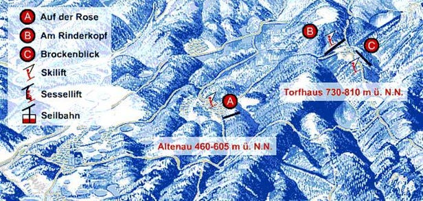 Mapa tras Altenau
