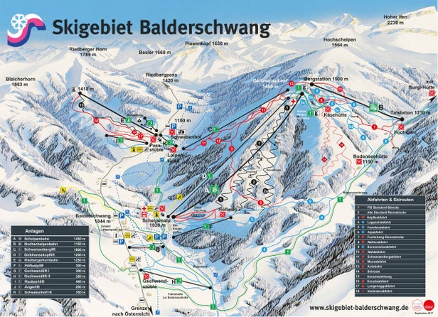 Mapa tras Balderschwang