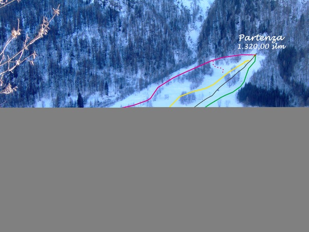 Mapa tras Canosio - Pra La Grangia