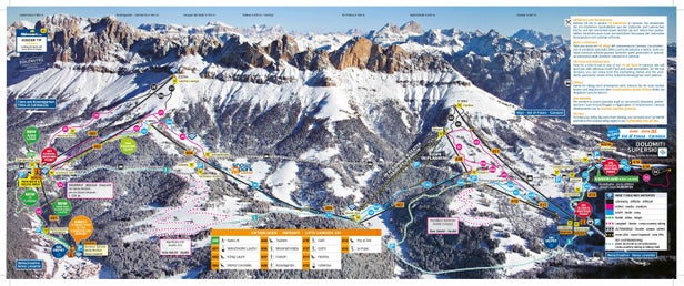 Mapa tras Carezza Dolomites