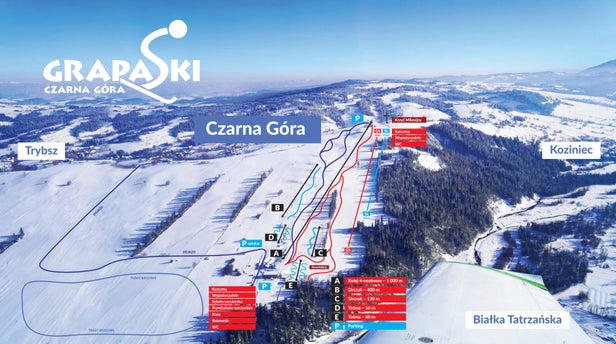 Mapa tras Grapa Ski - Litwinka (Czarna Góra)