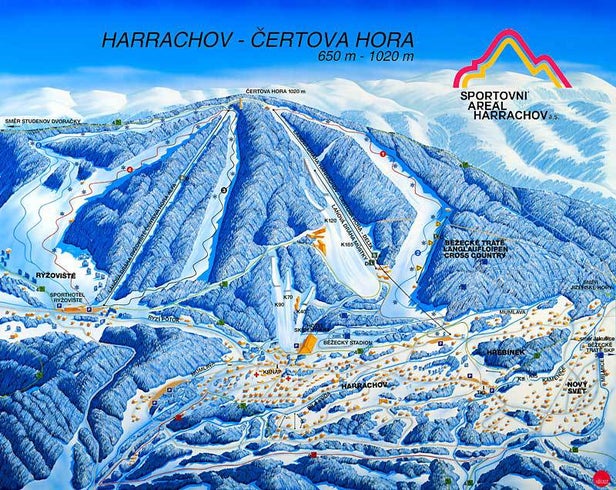 Mapa tras Harrachov