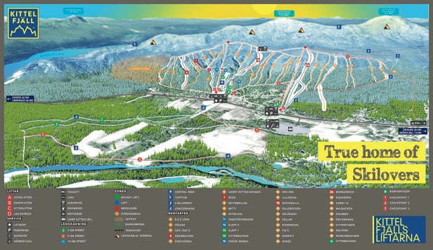 Mapa tras Kittelfjäll