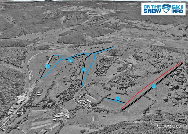 Mapa tras Kráľová pri Zvolene