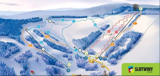 Mapa tras Krynica – Słotwiny Arena