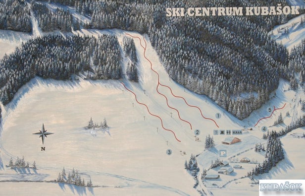 Mapa tras Kubašok - Spišské Bystré
