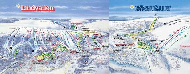 Mapa tras Lindvallen/Högfjället