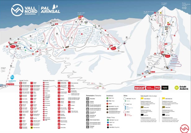 Mapa tras Vallnord / Pal-Arinsal