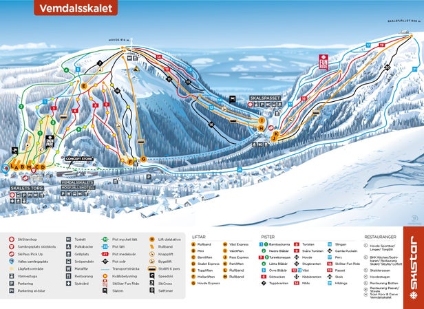 Mapa tras Vemdalen